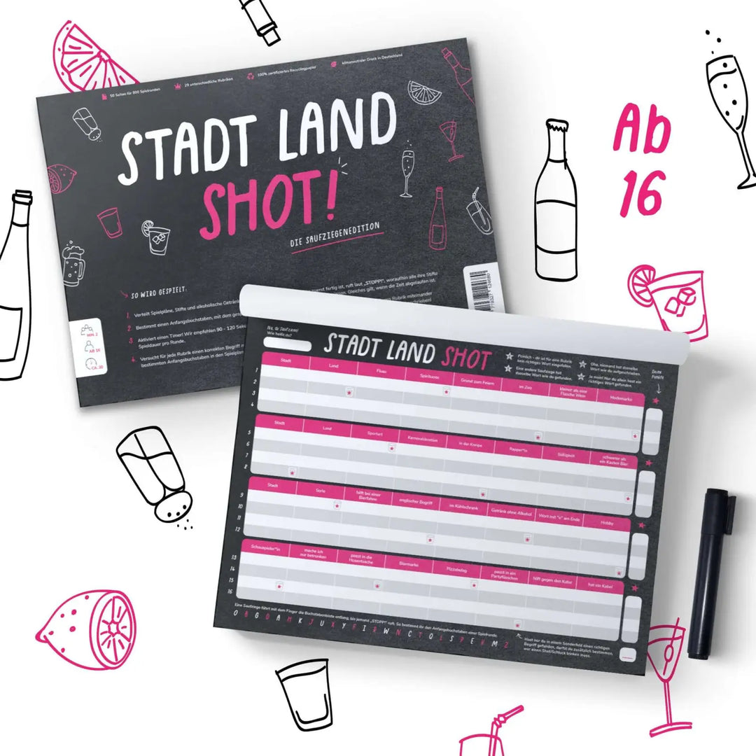 Stadt Land Shot (DE) - Simon & Jan - Board Games