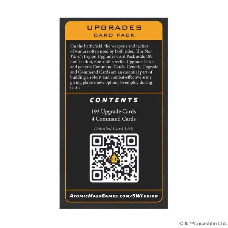 Star Wars: Legion - Card Pack - Upgrades Cards (EN) - Atomic Mass Games - Miniature Games