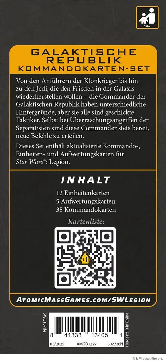 Star Wars: Legion - Kartenset - Kommando - Galaktische Republik (DE) - Atomic Mass Games - Miniature Games