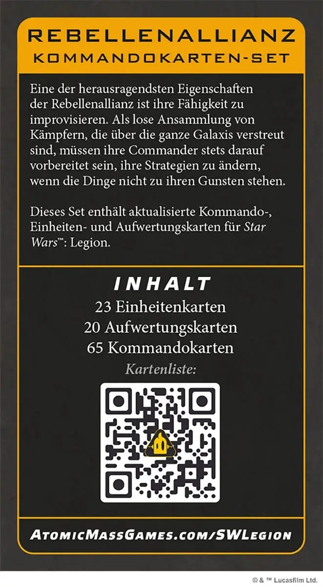 Star Wars: Legion - Kartenset - Kommando - Rebellen Allianz (DE) - Atomic Mass Games - Miniature Games