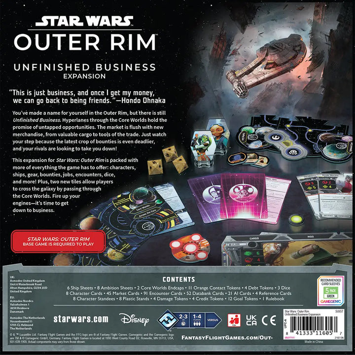 Star Wars: Outer Rim - Unfinished Business (EN) - Fantasy Flight Games - Board Games