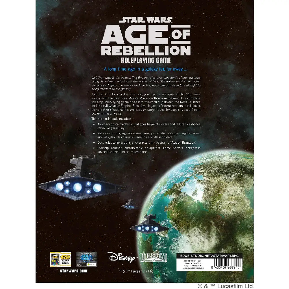 Star Wars RPG: Age of Rebellion - Core Rulebook (EN) - Edge Studios - Roleplaying Games