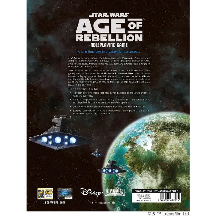 Star Wars RPG: Age of Rebellion - Core Rulebook (EN) - Edge Studios - Roleplaying Games