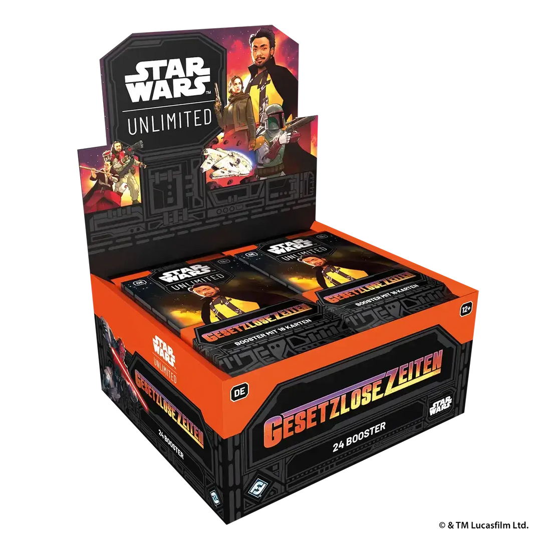 Star Wars: Unlimited - Gesetzlose Zeiten - Booster Display Case (6 Displays) (DE) - Fantasy Flight Games - Card Games