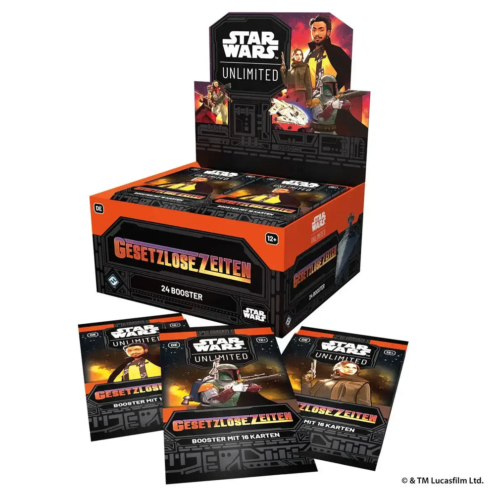 Star Wars: Unlimited - Gesetzlose Zeiten - Booster Display Case (6 Displays) (DE) - Fantasy Flight Games - Card Games