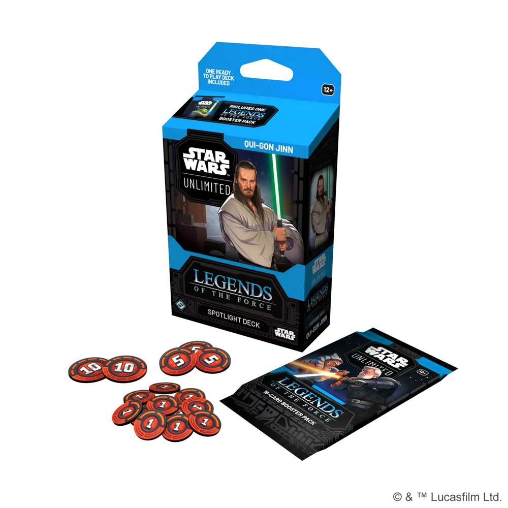Star Wars: Unlimited - Legends of the Force - Spotlight Starter Deck - Qui-Gon Jinn (EN) - Fantasy Flight Games - Card