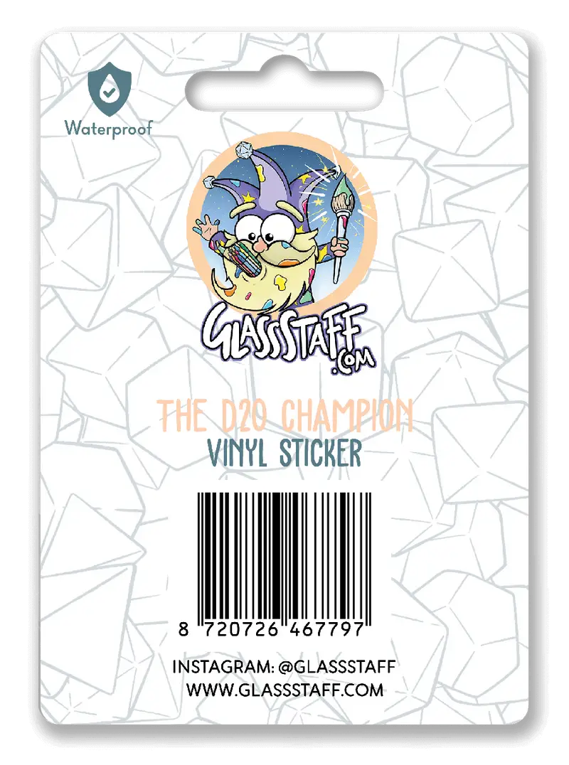 Sticker: The d20 Champion - Glassstaff - Accessories