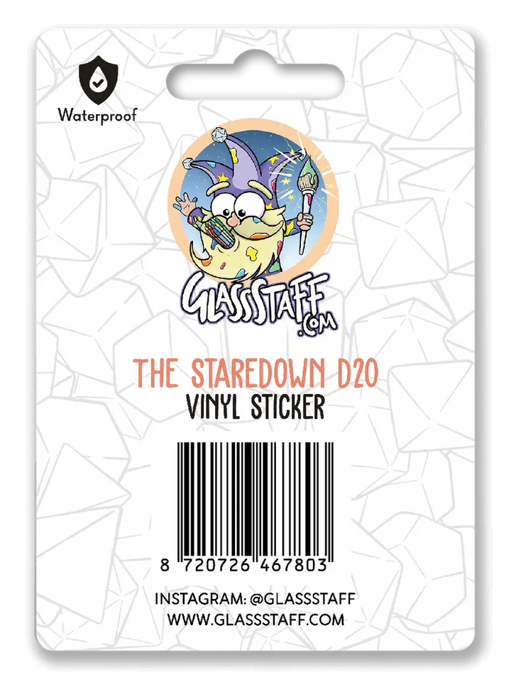 Sticker: The Staredown d20 - Glassstaff - Accessories