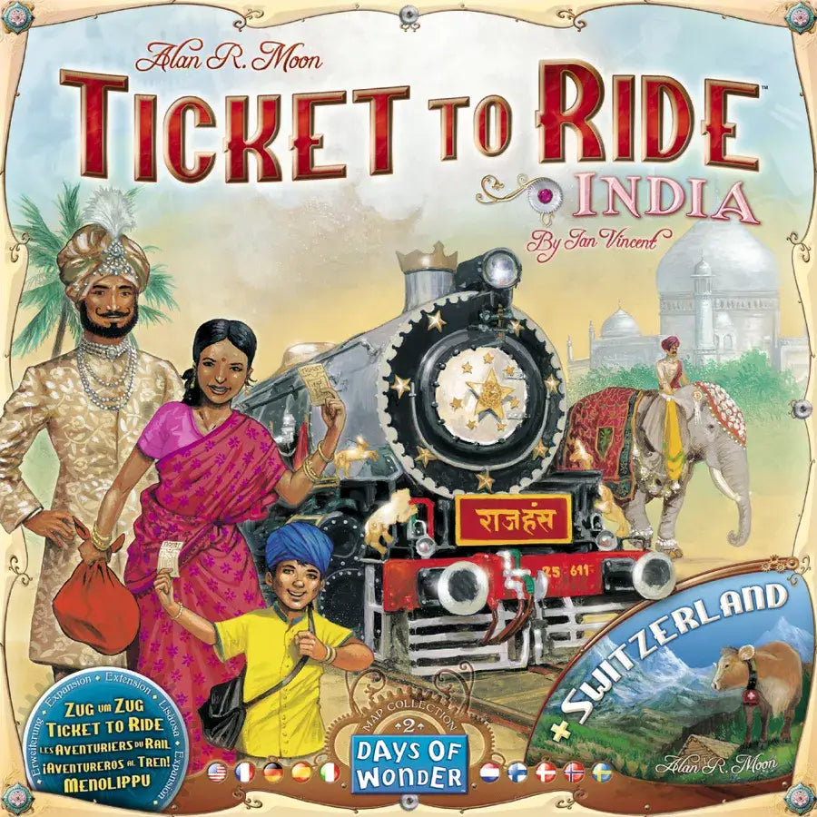 Ticket to Ride: Map Collection Volume 2 - India & Switzerland (EN/DE/FR) - Days of Wonder - Board Games
