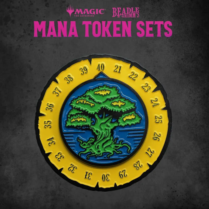 Token Set: Magic the Gathering - Mana - Green - Beadle & Grimm - Accessories