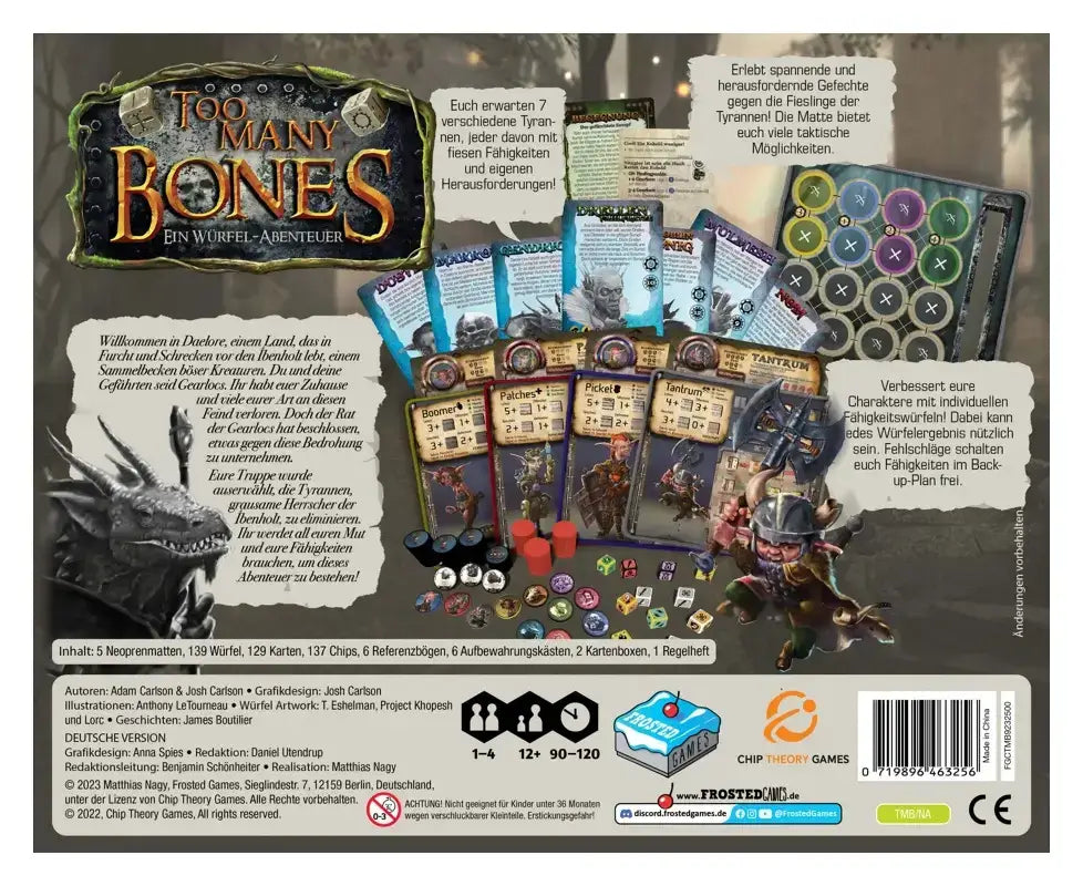 Too Many Bones (DE) - Frosted Games - Board Games