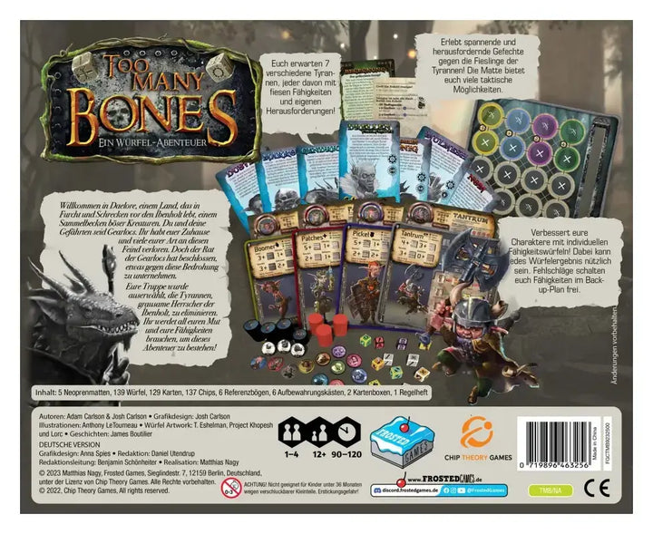 Too Many Bones (DE) - Frosted Games - Board Games