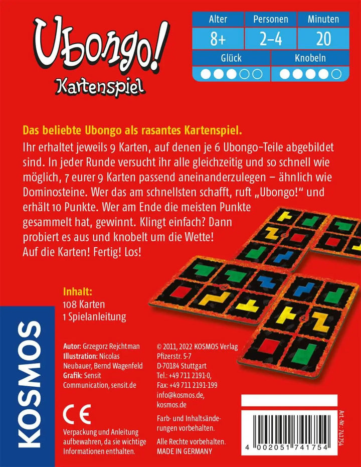 Ubongo Das Kartenspiel (DE) - KOSMOS - Board Games