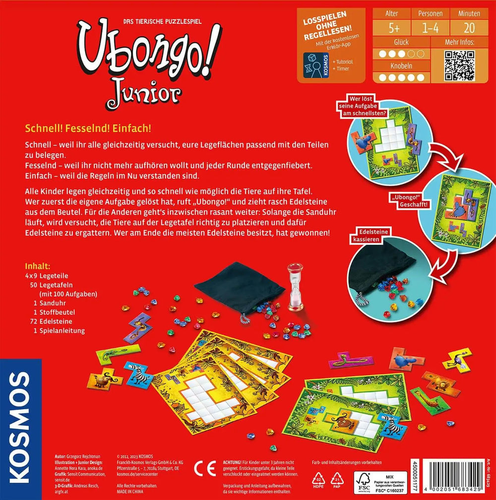 Ubongo Junior (DE) - KOSMOS - Board Games
