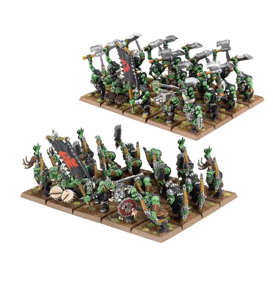 Warhammer Old World: Orc & Goblin Tribes Orc Boyz & Arrer Boyz Mobs Games Workshop Miniature Games