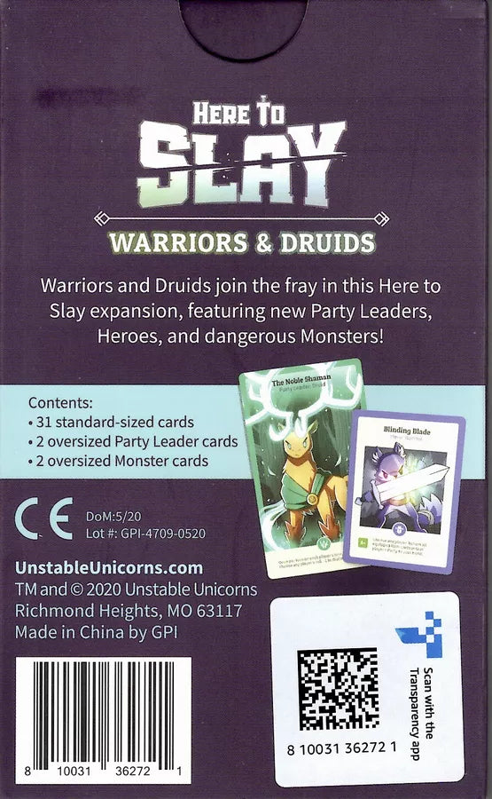 Here to Slay: Warriors & Druids (EN)