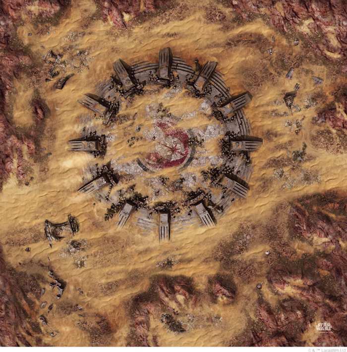 Star Wars: Legion - Playmat Desert Ruins 3' x 3' - Preorder